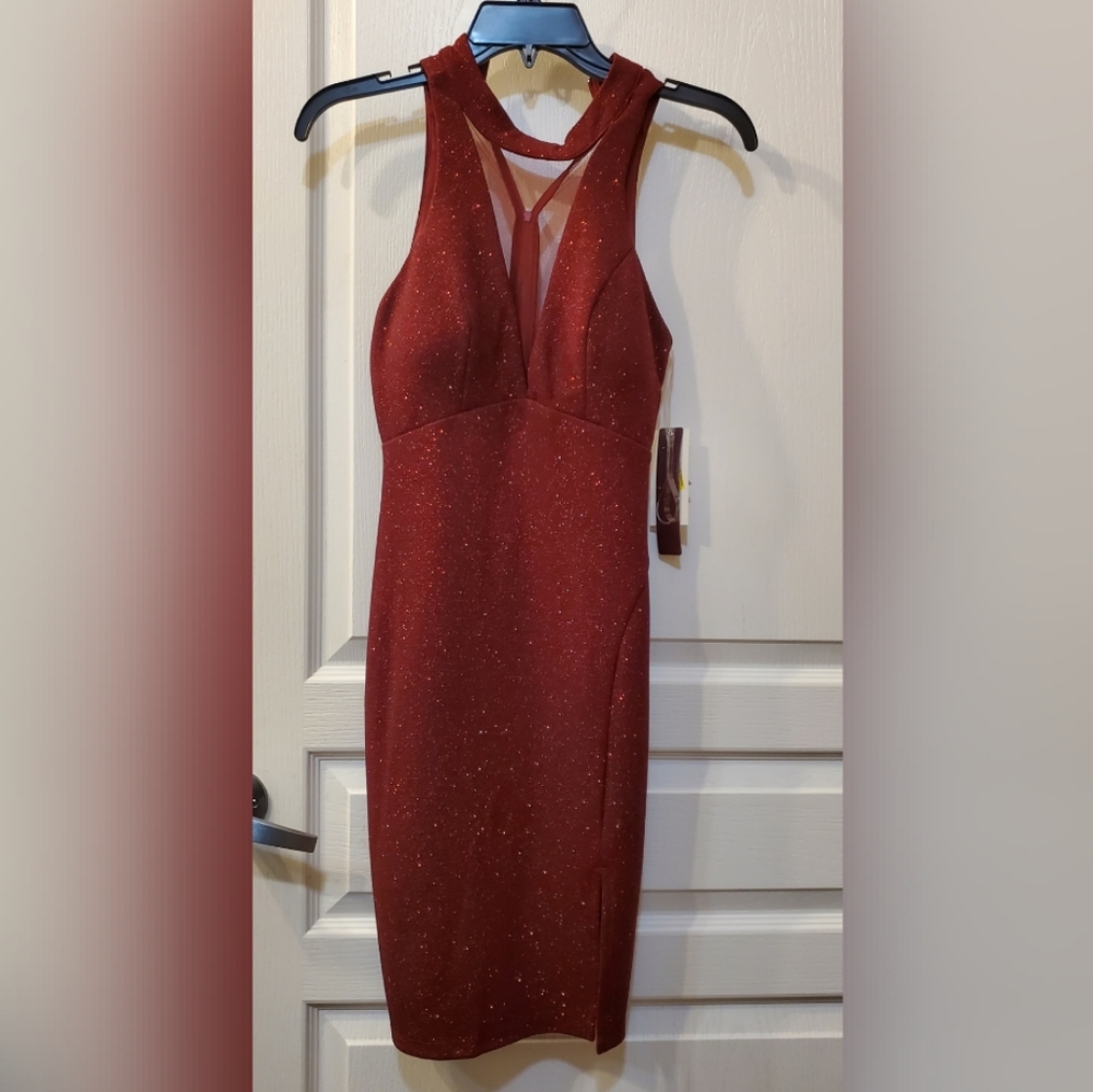 Red Glitter Dress Sz 3